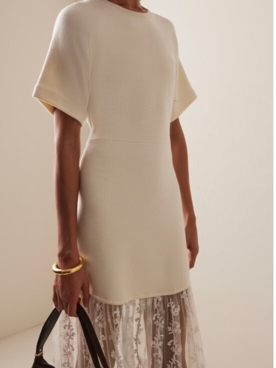 Sea Dresses & Skirts - Sea Exclusive Diane Lace-Trimmed Knit Midi Dress - size S